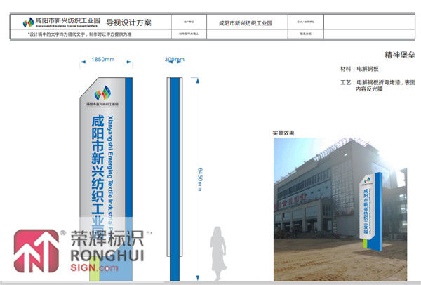 咸阳市新兴纺织工业园导视设计方案