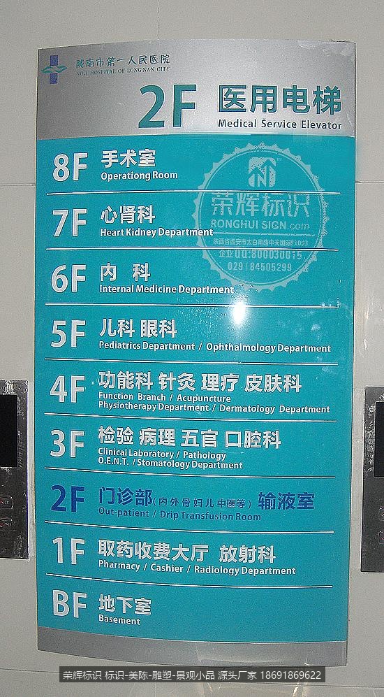 医院楼层导视牌,医院标识牌,楼层导视牌,医疗机构标识导视系统