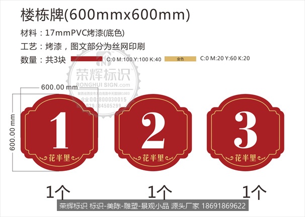 小区标识系统制作 楼座标识 别墅楼栋标识牌 指示牌 
